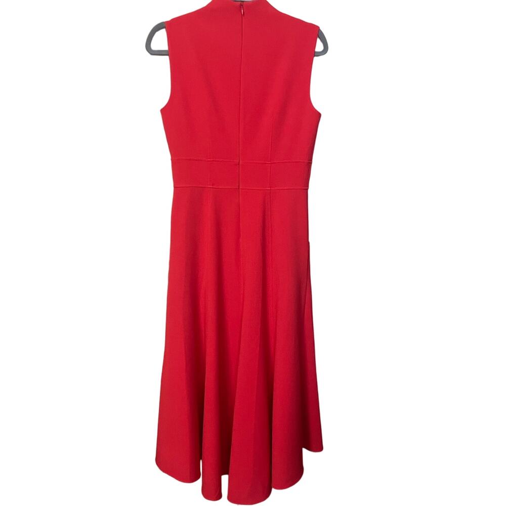 Eliza J  Red high low v neck fit and flare midi dress Size 4 holiday party - Picture 2 of 5